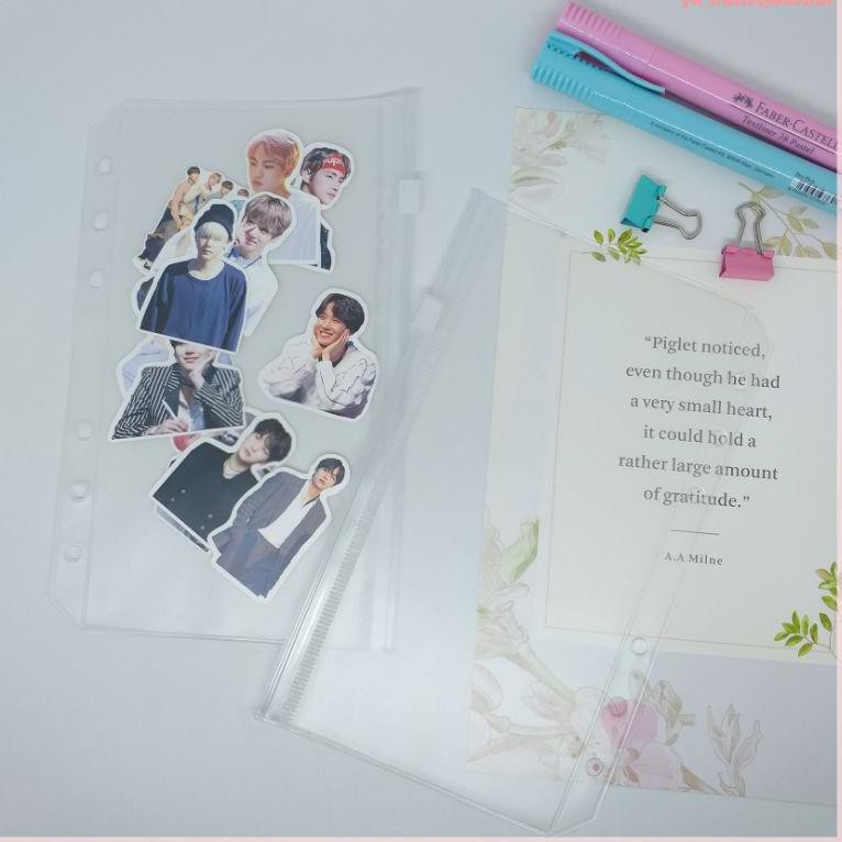 

[New Mall COR 12Ju4Be] Ziplock Binder A6/ Zipper Bag Binder A6/ Pocket Ziplock PVC A6 *