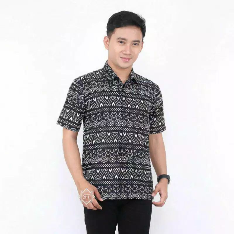 HEM BATIK PRIA JUMBO LENGAN PENDEK M-5XL