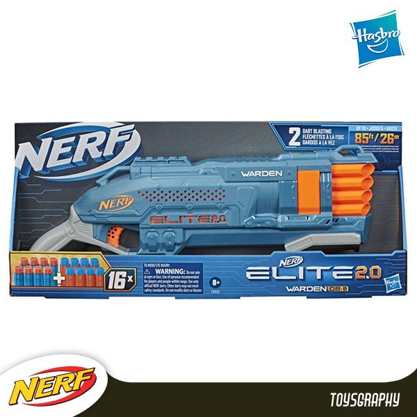 Nerf Elite 2.0 WARDEN DB8 with 16 Darts DB