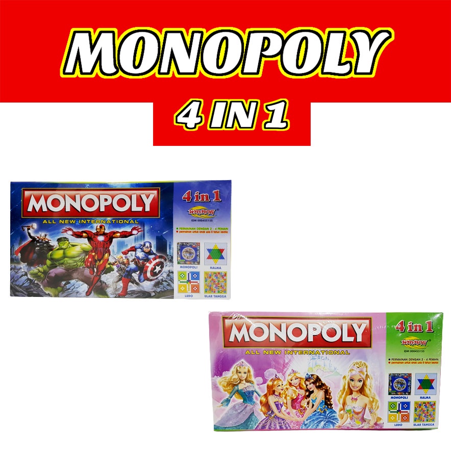 Mainan Monoply 4in1/ Mainan Monopoli 4in1/ Mainan Monopoli 7003