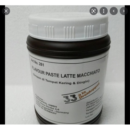 

Dreidoppel Latte Macchiato Paste 1kg Perisa kue Late machiato pasta kopi latte makiato pasta kue