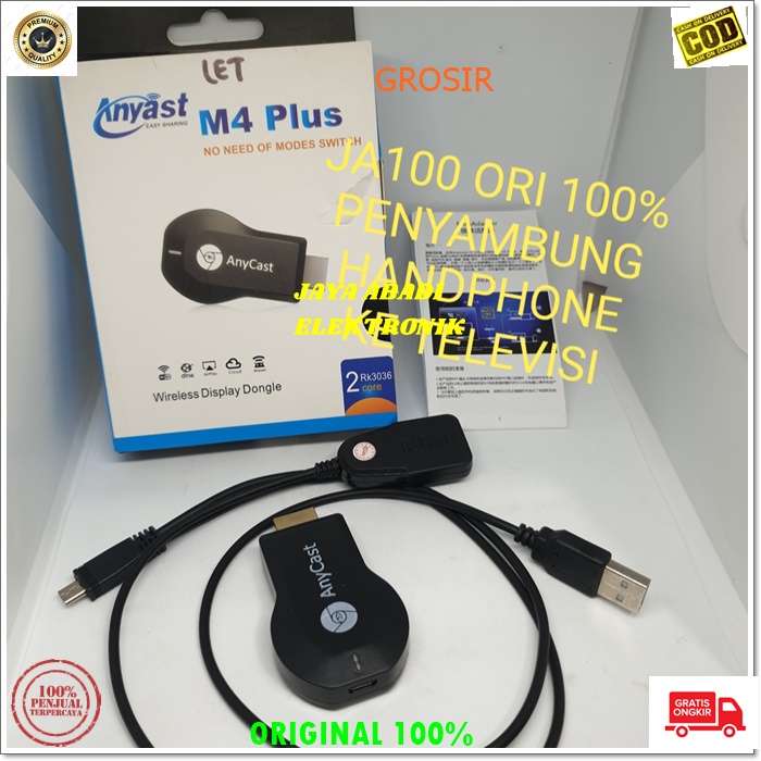 J100 ANYCAST ALAT PENYAMBUNG HANPHONE KE TELEVISI DONGLE HDMI MIRAE CAST PENGHUBUNG WIRELESS STEAMING GAMBAR MIRRORING DISPLAY RECEIVER SIPPORT SHARING STREAMING GAMBAR DIGITAL UNIVERSAL SAMBUNG LAYAR USB WIFI SCREEN MIRRORING VIDEO FOTO PROJEKTOR MULTI