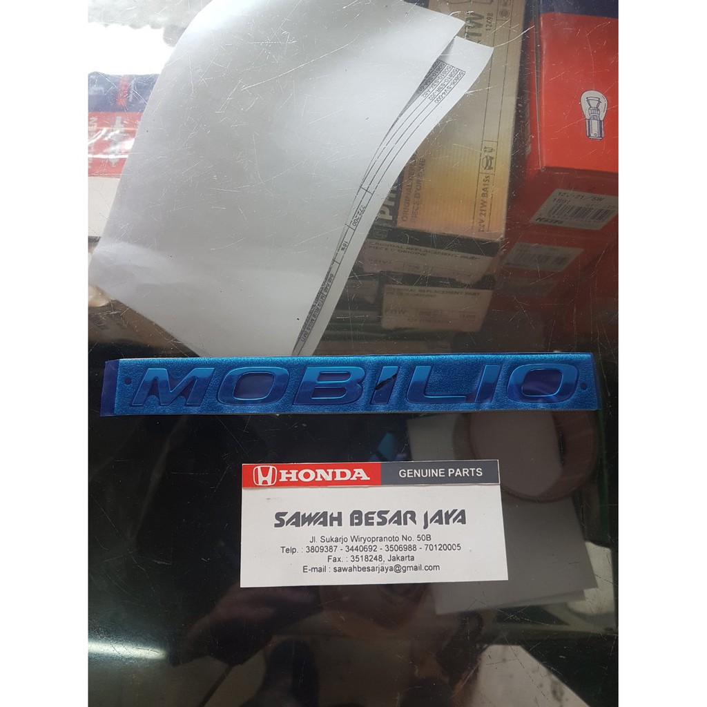 Emblem atau Logo MOBILIO Bagasi Belakang Honda Mobilio Original