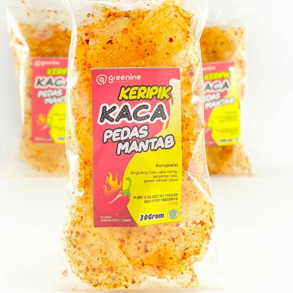 

FulanMart Keripik Kripik Kaca Keripik Beling Kripca Extra Pedas Daun Jeruk 30 Gram