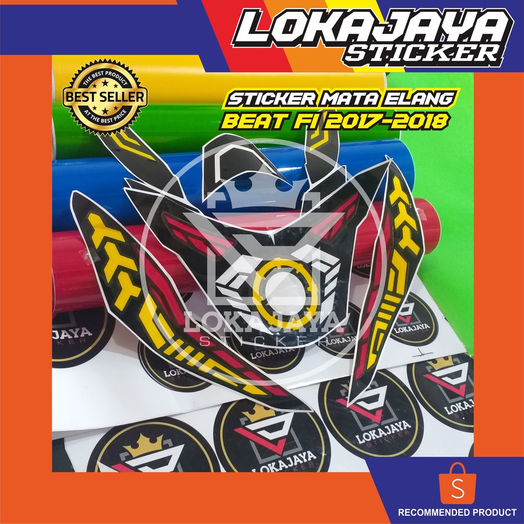 STICKER VARIASI LAMPU MATA ELANG BEAT FI BEAT STREET TAHUN 2017-2018