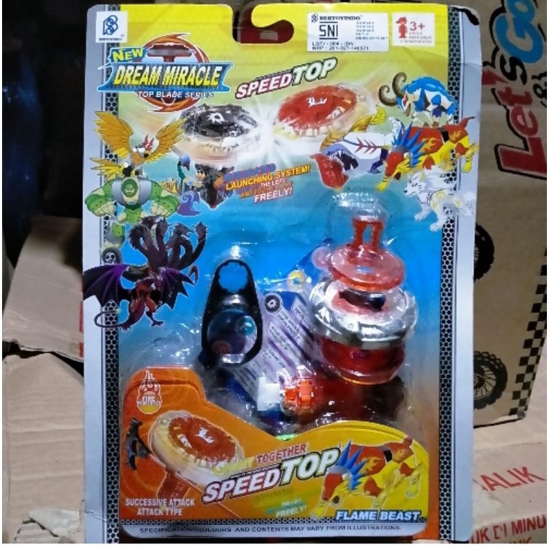mainan gangsing dream miracle top blade series  speed top / gangsing anak / gangsing petarung besi