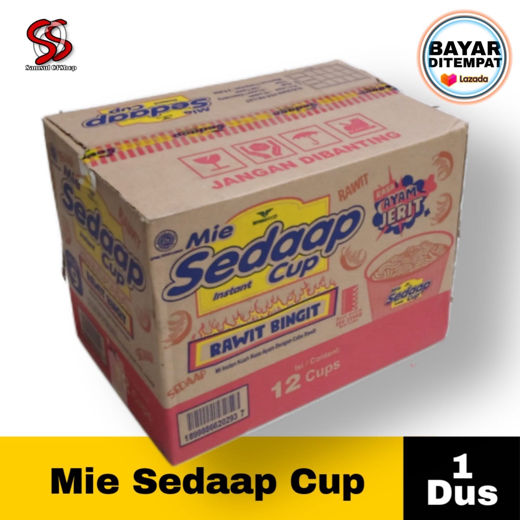 

NOODLES/MIE INSTANT SEDAP KUAH RAWIT BINGIT RASA AYAM JERIT CUP KEMASAN DUS ISI 12 PCS
