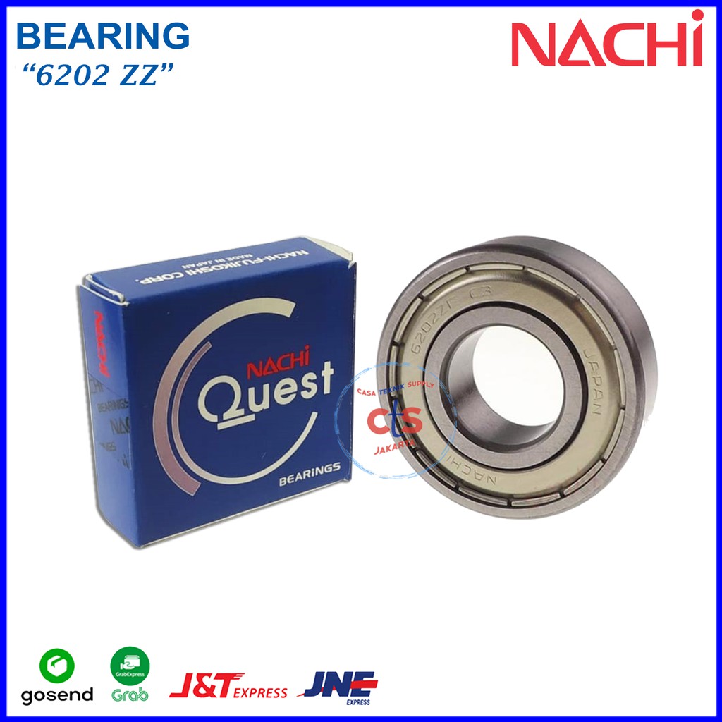 Nachi Ball Bearing 6202 ZZ Japan- Laher Pompa Air Dan Motor