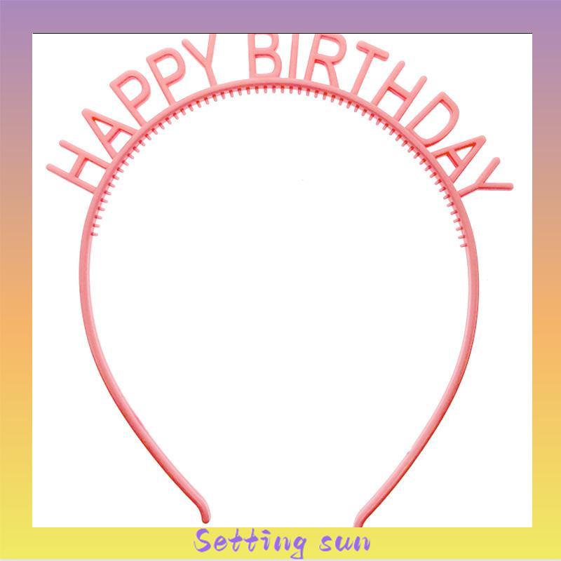 Huruf ikat kepala ulang tahun HAPPY BIRTHDAY ikat kepala ulang tahun anak-anak topi ulang tahun mahkota TN