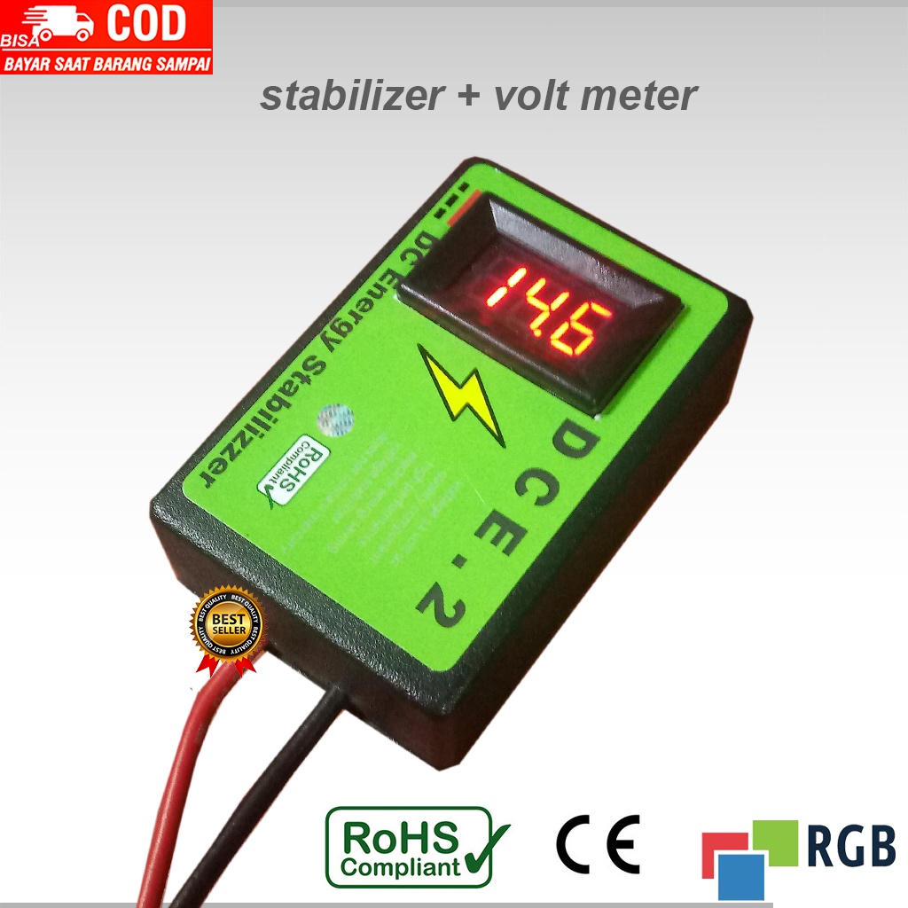 stabilizer aki acu accu motor stabilzer aki mobil stabilizer motor mobil + volt meter