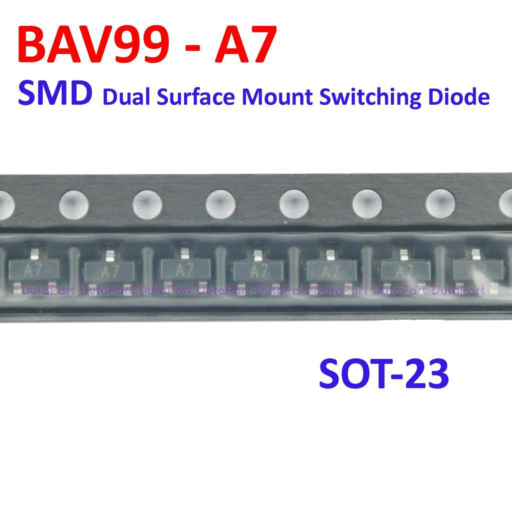 A7 BAV99 Dual Surface Mount Switching Diode Triode SOT-23