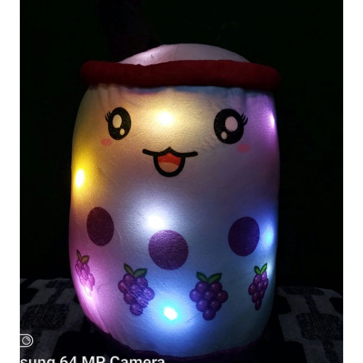 boneka boba led rainbow SNI diameter 20 cm