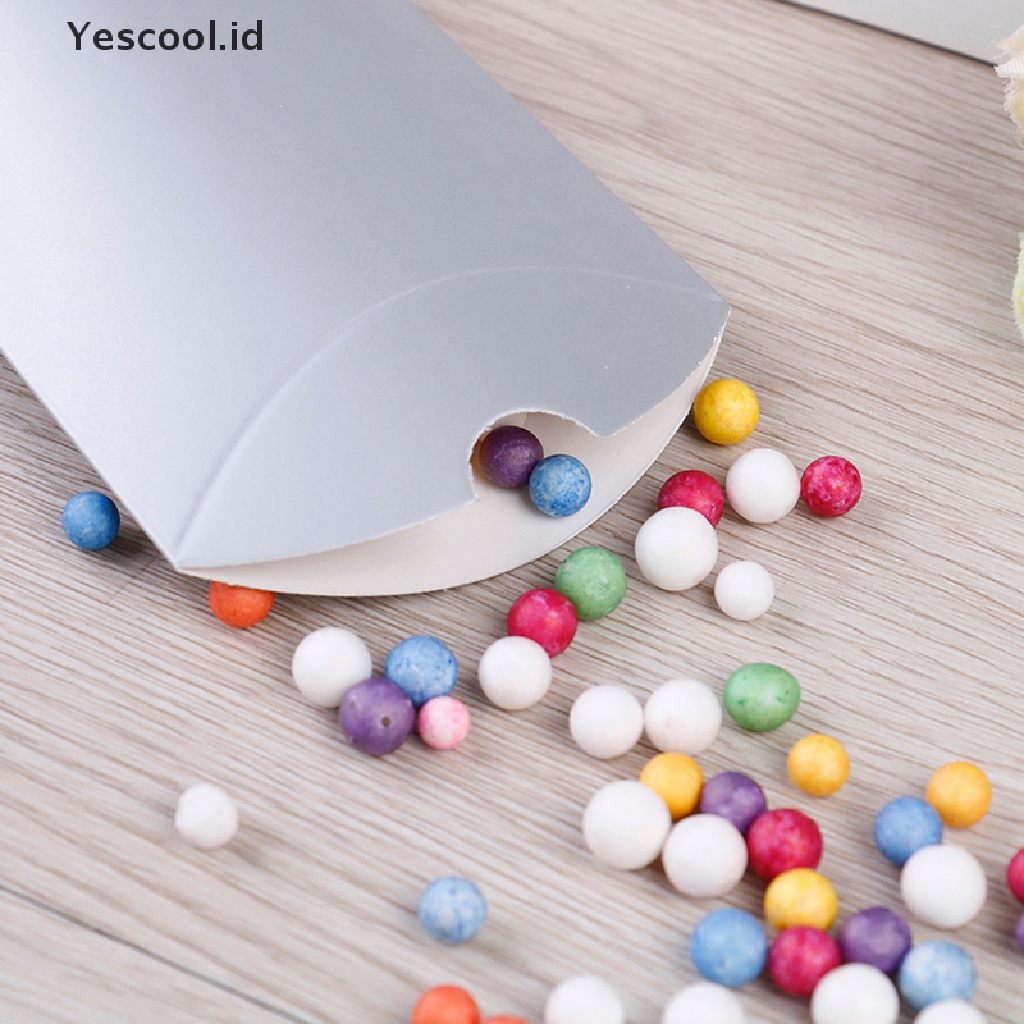 【Yescool】 50pcs craft paper bags pillow box gift cake bread candy wedding party favor bag .