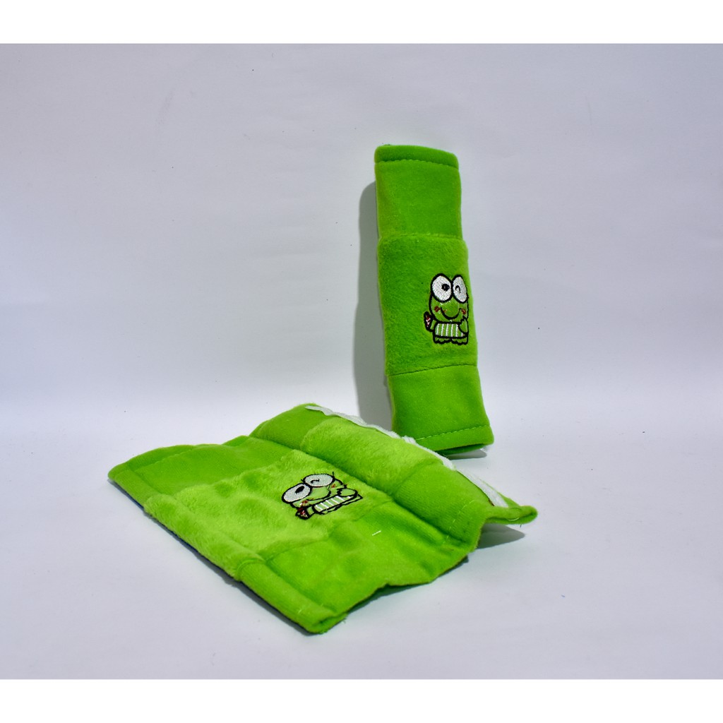 Bantal Mobil 3in1 KERROPPI Hijau Carset Headrest Sandaran Kepala Leher 3 in 1 Keroppi 3 in 1 Green