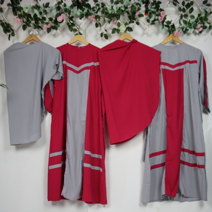 GAMIS ANAK TANGGUNG set khimar baziah syari baju muslim anak