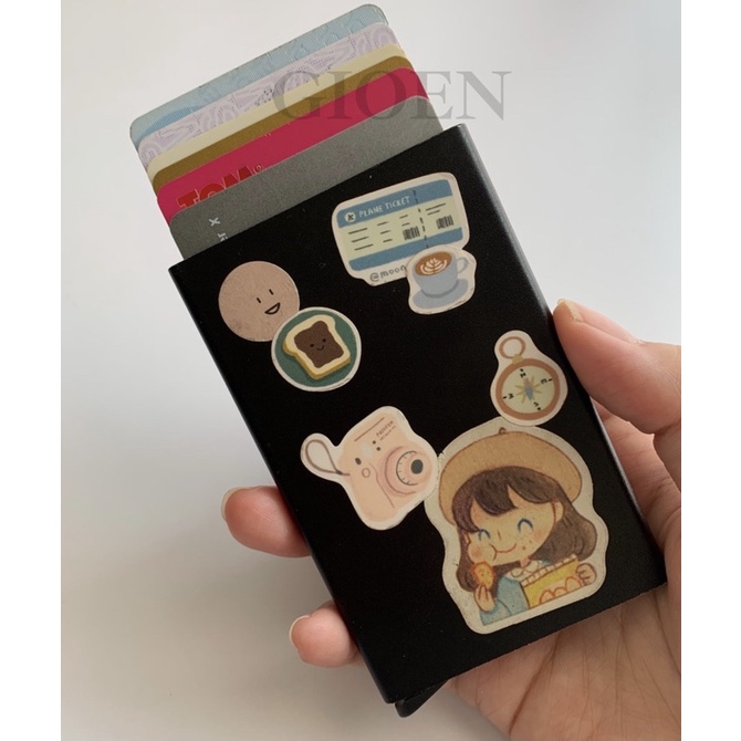 Dompet / Card Holder Premium RFID block alumunium auto pop up kartu otomatis