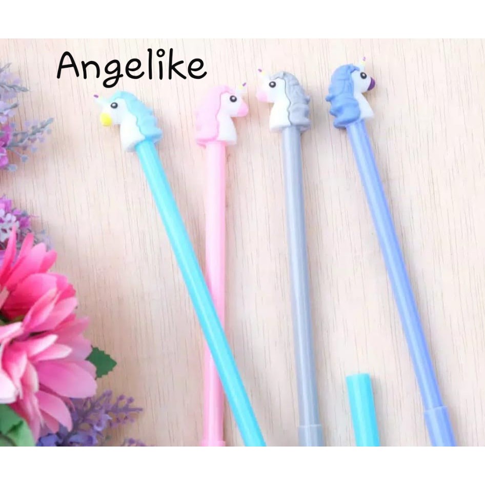 

PLP03 PULPEN KARAKTER UNICORN LUCU CUTE TINTA HITAM
