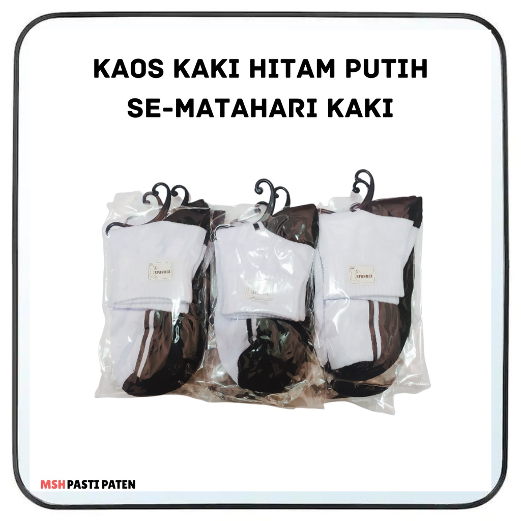 Kaos Kaki Hitam Putih Kaos Kaki Sekolah Kaos Kaki Pendek Koas Kakki Putih