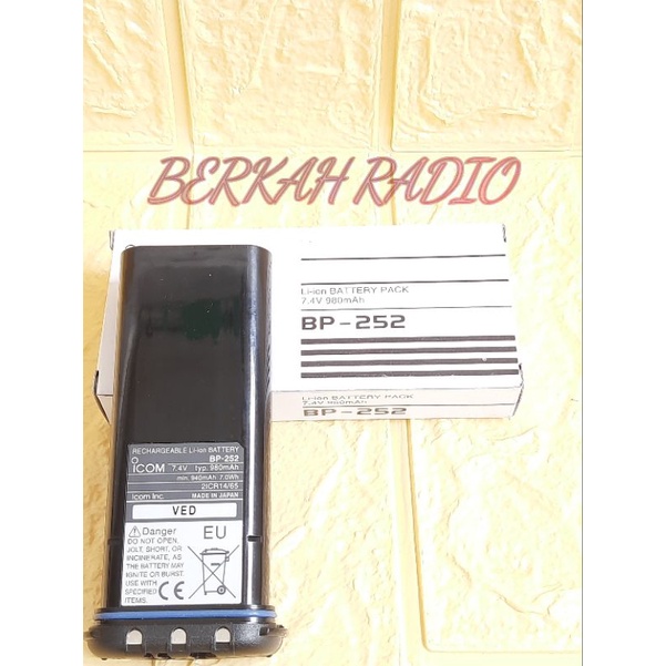 BATRE HT ICOM M36-ICOM BP 252 ORIGINAL M36 BP252