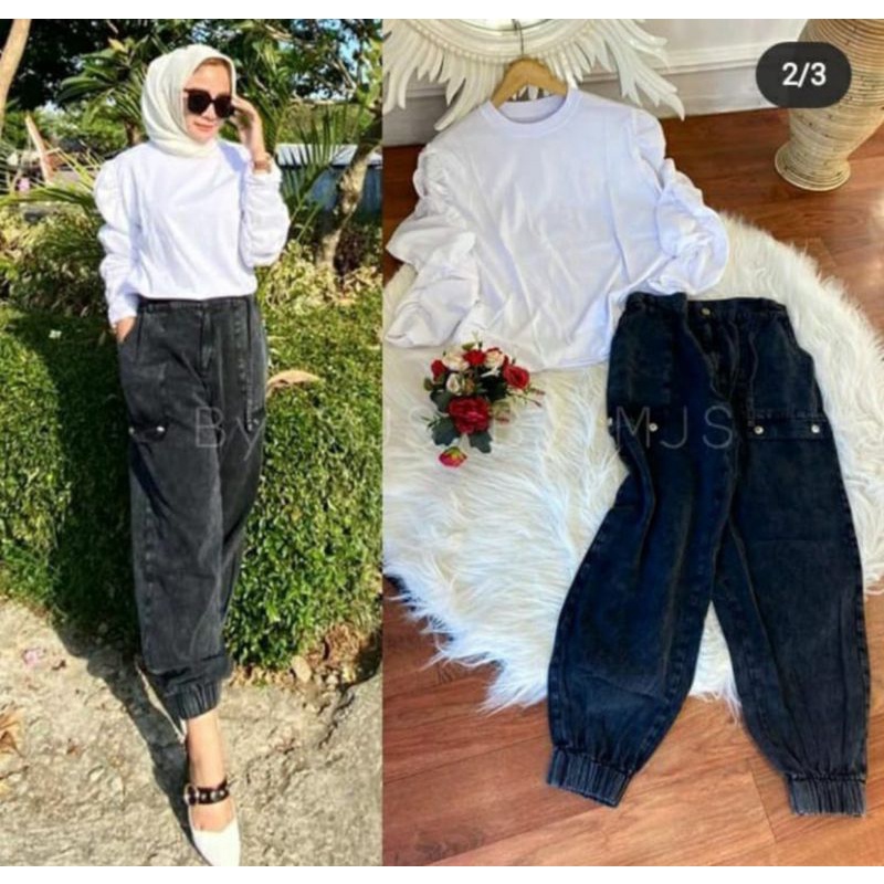 READY ONE SET CELANA JOGER TRQ SETELAN CELANA