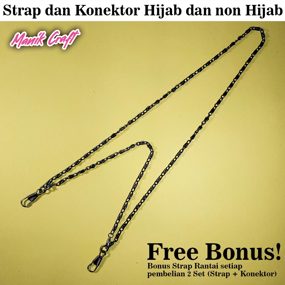 Konektor Masker Hijab / Strap Masker Rantai / Tali masker Rantai / Kalung masker Rantai