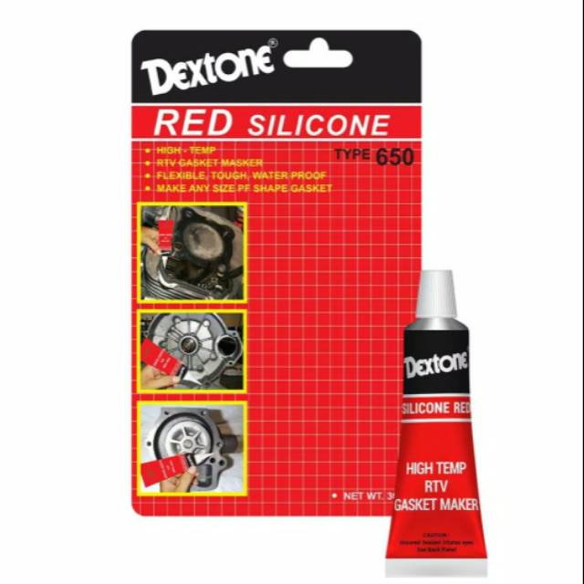 

DEXTONE / GENERAL RED SILICONE 30 GR GRAM 30GR 30GRAM LEM BESI SILIKON MATERIAL 30G G WATER PROOF WATERPROOF