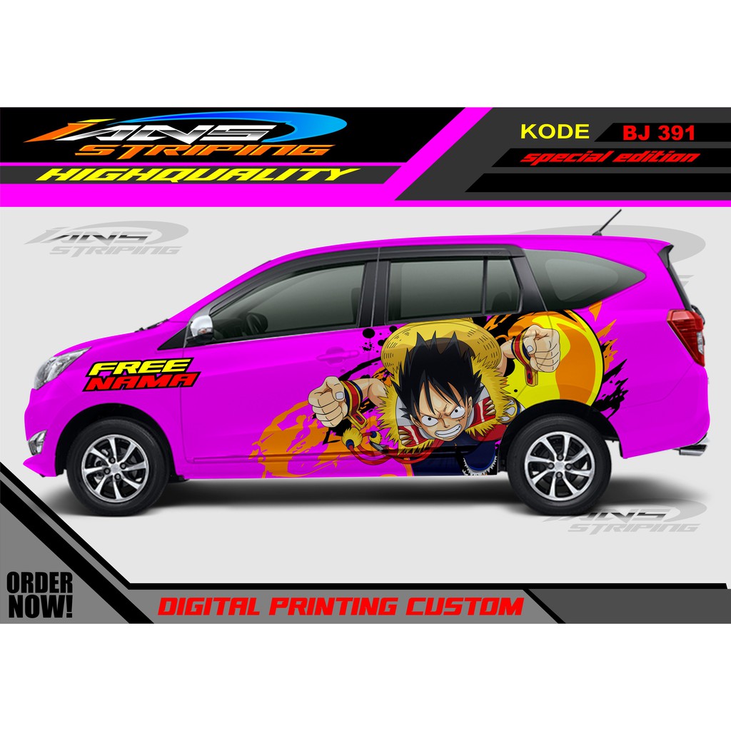 STICKER MOBIL SIGRA, AVANZA, DATSUN / DECAL STICKER MOBIL / VARIASI STIKER MOBIL SAMPING