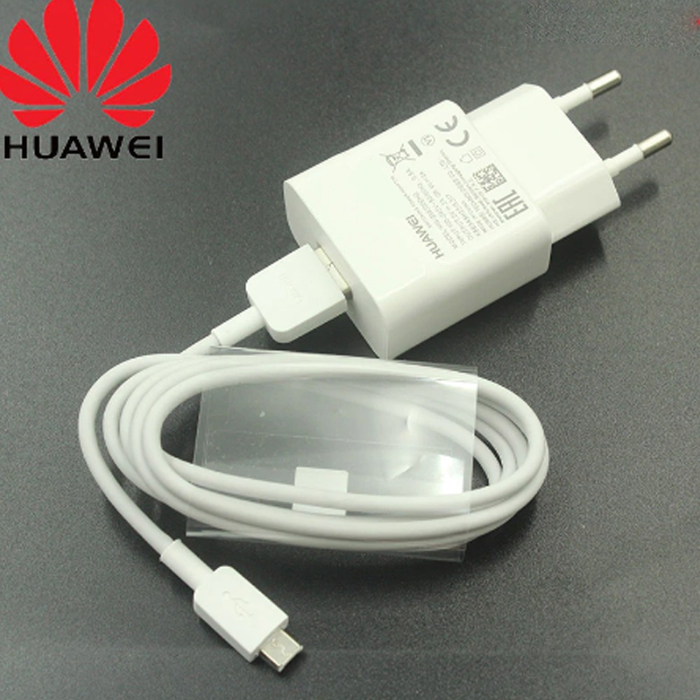 Travel Charger Huawei 5V/2A Kabel Data Micro USB 100cm - Putih