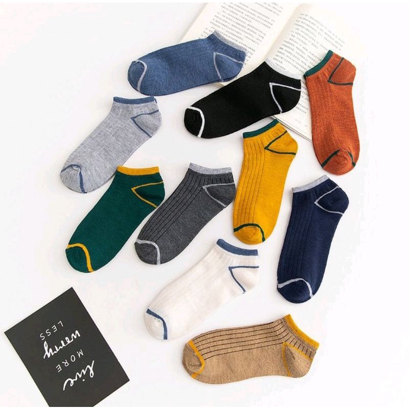 [ COD ] Kaos Kaki Ankle Semata Kaki Simple Motif Polos Garis Pria Wanita Unisex Murah Cute Socks Fashion Korea / Kaos Kaki Pria Polos / Kaos Kaki Pria Garis / Kaos kaki Wanita-6