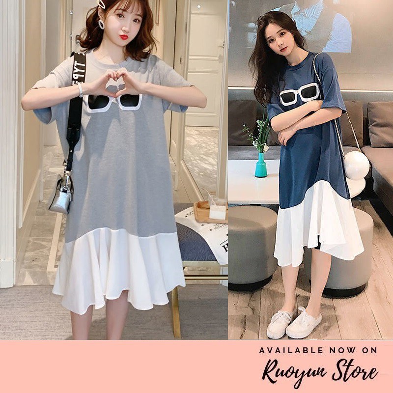 RYX - Breezy Lotus Leaf Baju Dress Wanita Fashion Casual - Ori Import