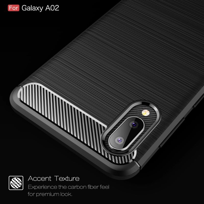 Case Samsung Galaxy A02 / M02 Softcase Carbon Fiber Rugged Original