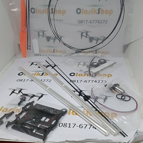 Pesawat Remote Remot Control Black Flyer V2 Carbon Fiber Film RC Airplane Kit NEW