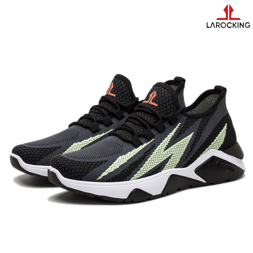Larocking - Nexus Hijau Abu | Sepatu Sneakers Running Gym Shoes Sports