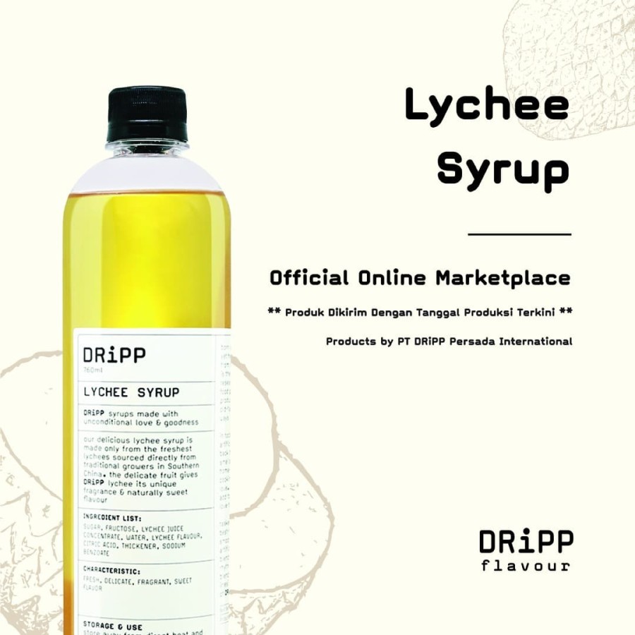 

DRiPP Lychee Flavour Syrup (Sirup Rasa Leci)