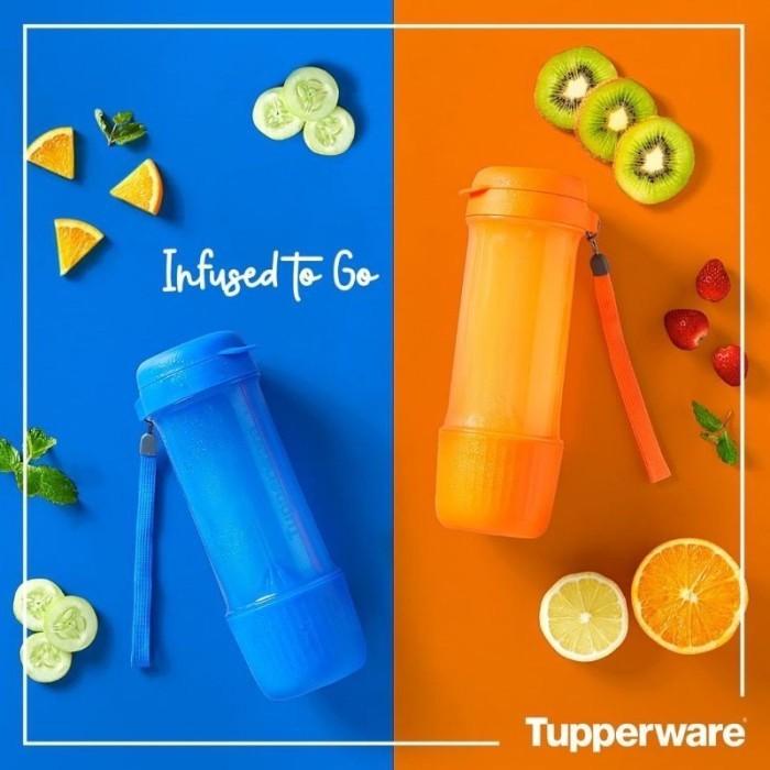 [ BARANG ASLI 100% ] Tupperware infused 2go 750ml (1) botol minum TERMURAH