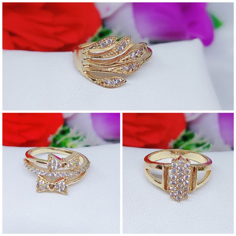 Cincin permata lapis emas A76-A82