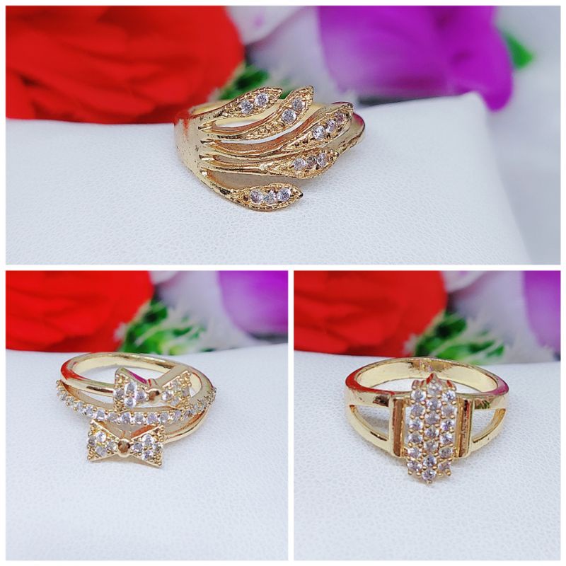 Cincin permata lapis emas A76-A82