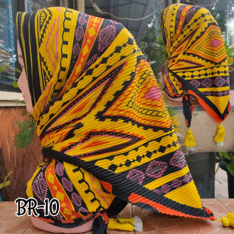 SEGIEMPAT PLISKET MOTIF JAMBUL BRANDED / JILBAB SEGIEMPAT PLISKET / SEGIEMPAT PLISKET / SEGIEMPAT VOAL / JILBAB JAMBUL-BR-10