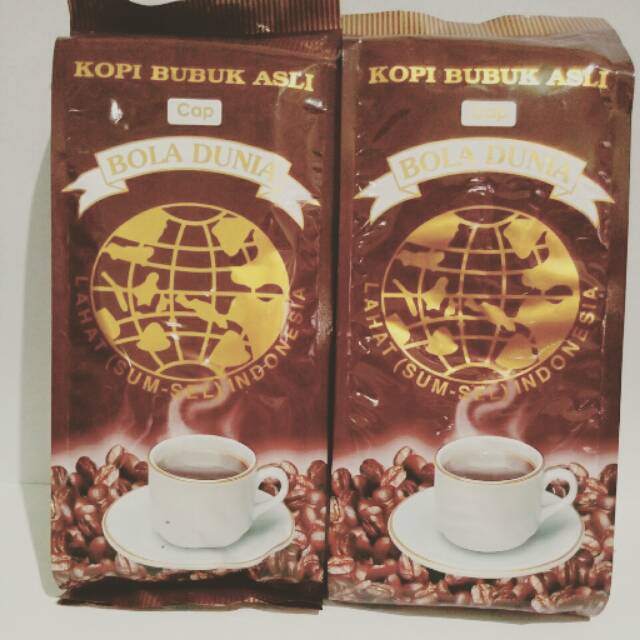 

Kopi Bubuk Murni Cap Bola Dunia Asli Lahat kemasan 250gr