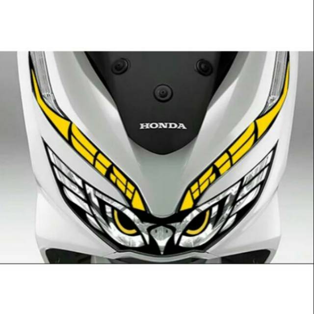 Sticker stiker mata elang headlamp lampu PCX