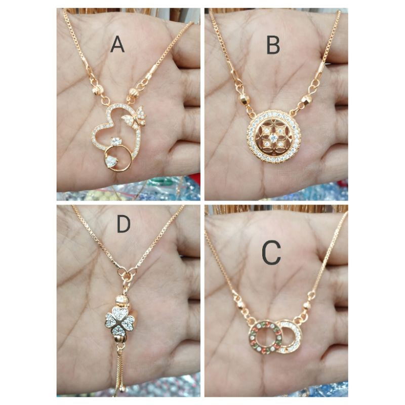 C11. Kalung xuping wanita lapis emas 45 cm