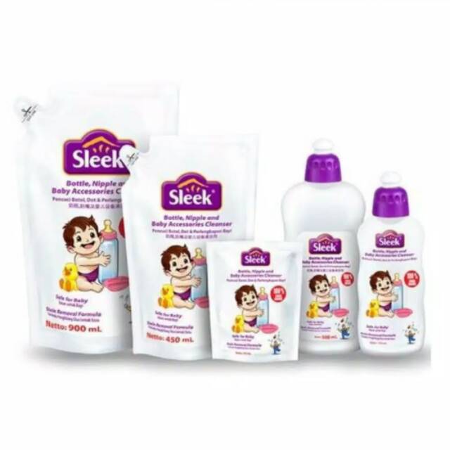 Sleek Baby Botol Cleanser 450 Ml 900 Ml 500ml 150ml Refil Bottle