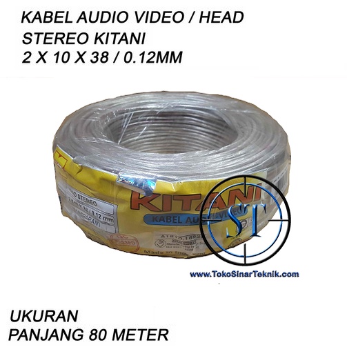 1 ROL ISI 80 METER Kabel Head KITANI Transparan Silver Stereo isi 3 Jalur Ground Cable Coaxial 3 Speaker isi 3 Serabut Speaker Audio Bisa Disolder Input Sound System