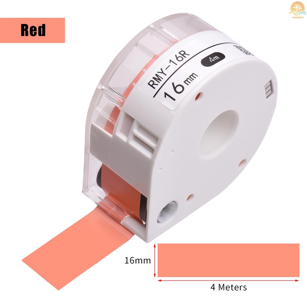 MAKEID 1 Roll Adhesive Label Paper Thermal Printer Paper Name Price Barcode Label Sticker Tape Waterproof Tear-Resistant for T7 Portable Label Maker Printer, Red 16mmx4m