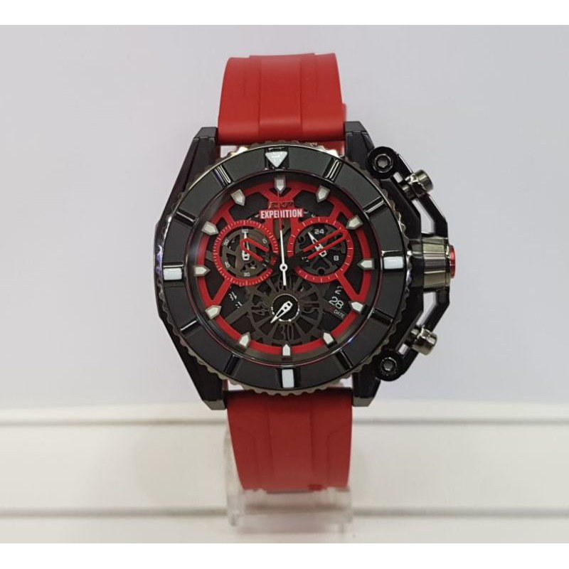 Jam Tangan Expedition EXP E3009M Super hero Series Red / Grey Original