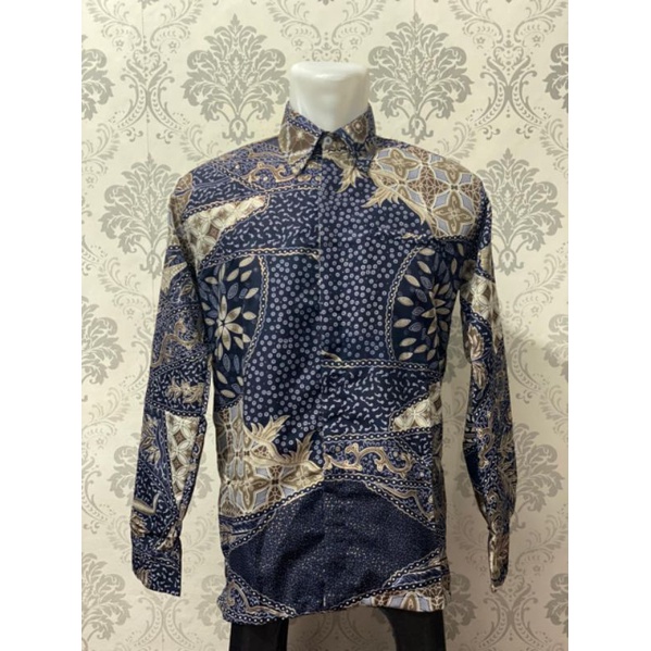 COD//KEMEJA BATIK//KEMEJA BATIK LENGAN PANJANG//KEMEJA BATIK COUPLE NAVY//TERLARIS