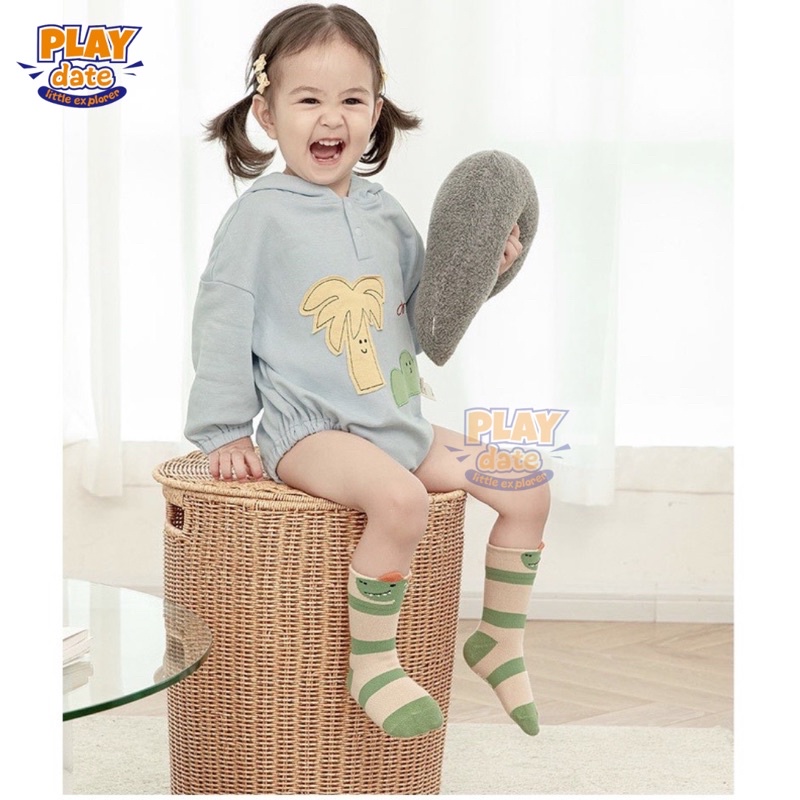 Playdate Kaos Kaki Anak Bayi Newborn Cute Animal Import Antislip / Kaos Kaki Bayi Baby Korea Lucu