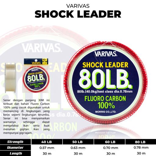 SENAR VARIVAS SHOCK LEADER FLUOROCARBON