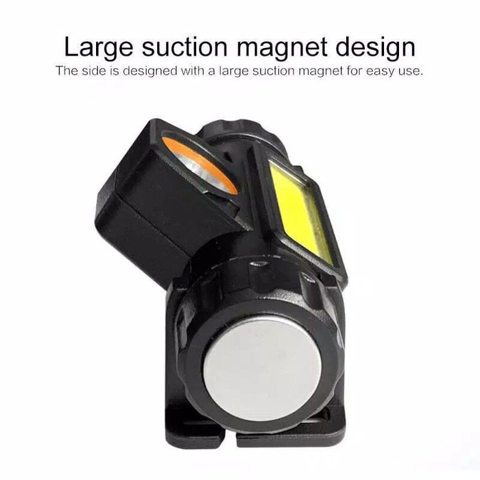 Senter Kepala High Power Head Lamp COB Rechargeable Plus Magnet