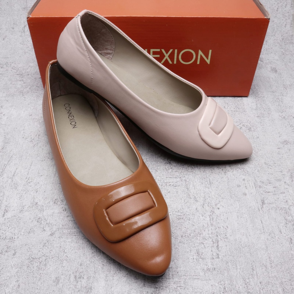 Sepatu Connexion Wanita Flat Teplek Flatshoes Sepatu Kerja Sepatu Santai